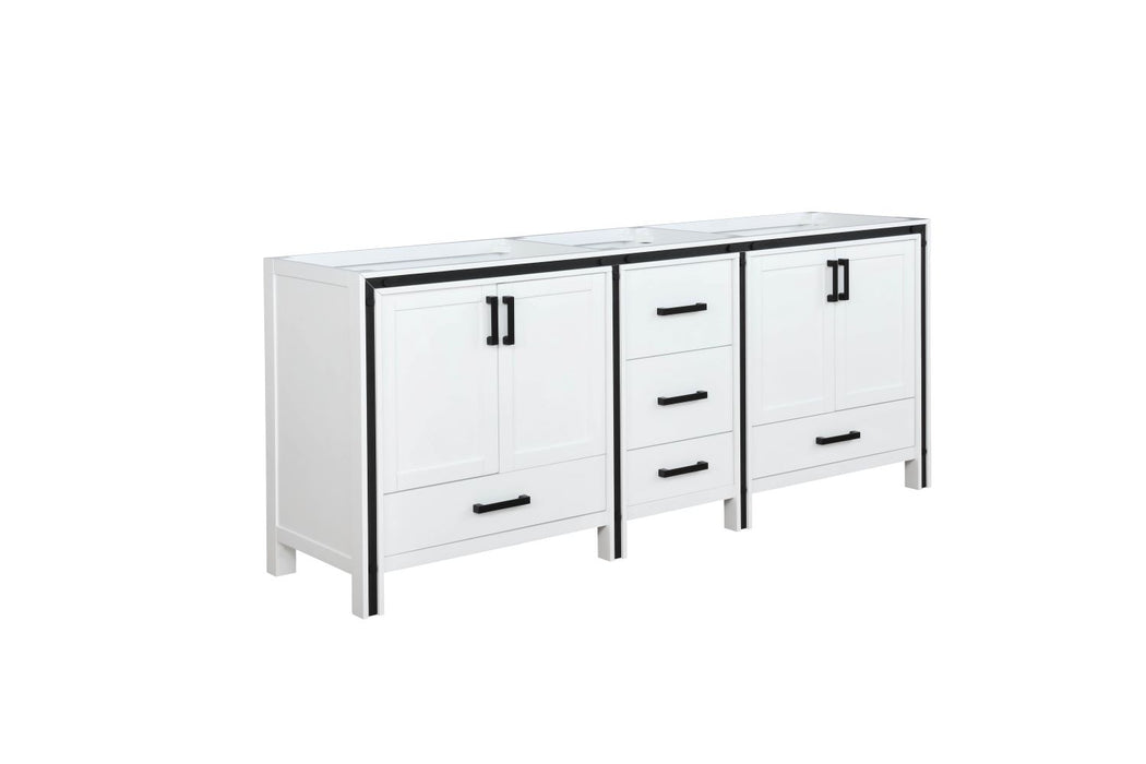 Lexora Ziva 72" White Vanity Cabinet Only LZV352272SA00000