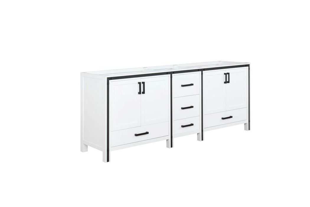 Lexora Ziva 80" White Vanity Cabinet Only LZV352280SA00000