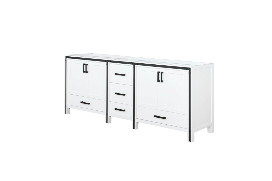 Lexora Ziva 80" White Vanity Cabinet Only LZV352280SA00000