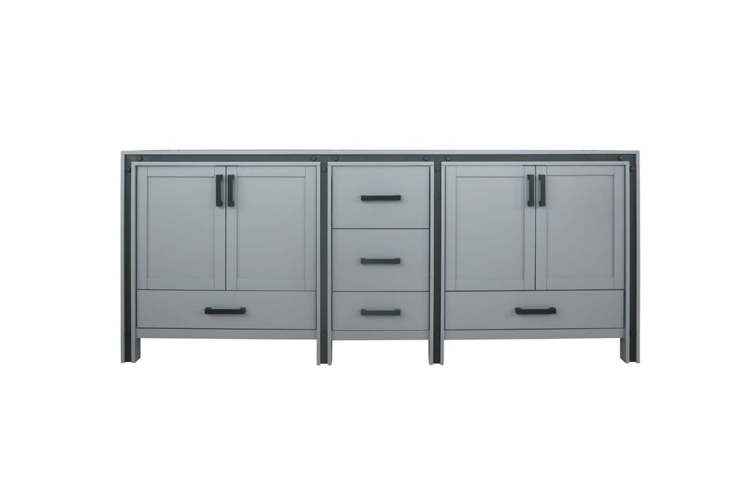 Lexora Ziva 84" Dark Grey Vanity Cabinet Only LZV352284SB00000