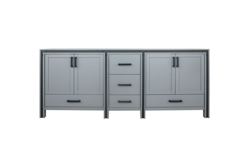 Lexora Ziva 84" Dark Grey Vanity Cabinet Only LZV352284SB00000