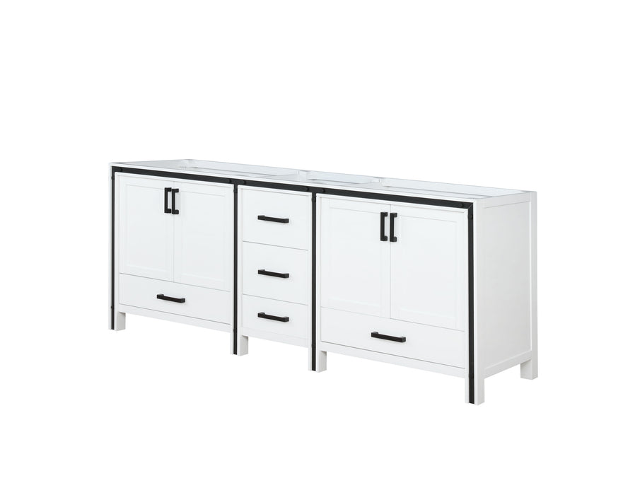 Lexora Ziva 84" White Vanity Cabinet Only LZV352284SA00000