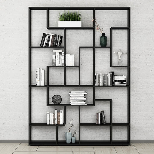 Maze Bookcase in Black Metal