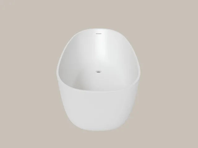 Perlato Mandia 67" White Satin Eco-Lapistone Freestanding Tub