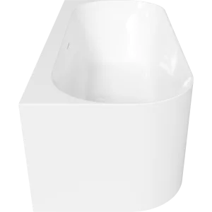 PERLATO Almeria 65" Freestanding Acrylic Tub with Glossy White Drain