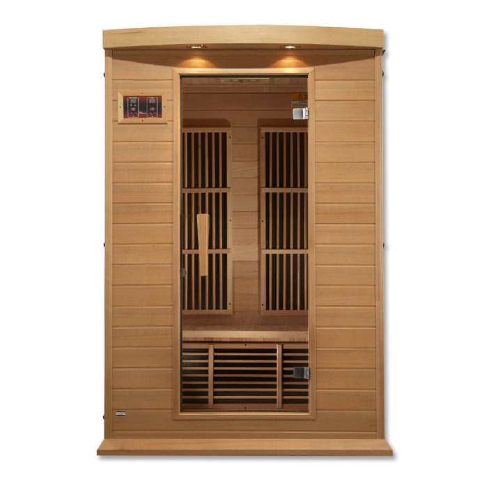 Premium Dynamic Infrared Maxxus 2 - Person Indoor FAR Infrared Sauna in Hemlock Bluetooth Compatible - MX-K206-01