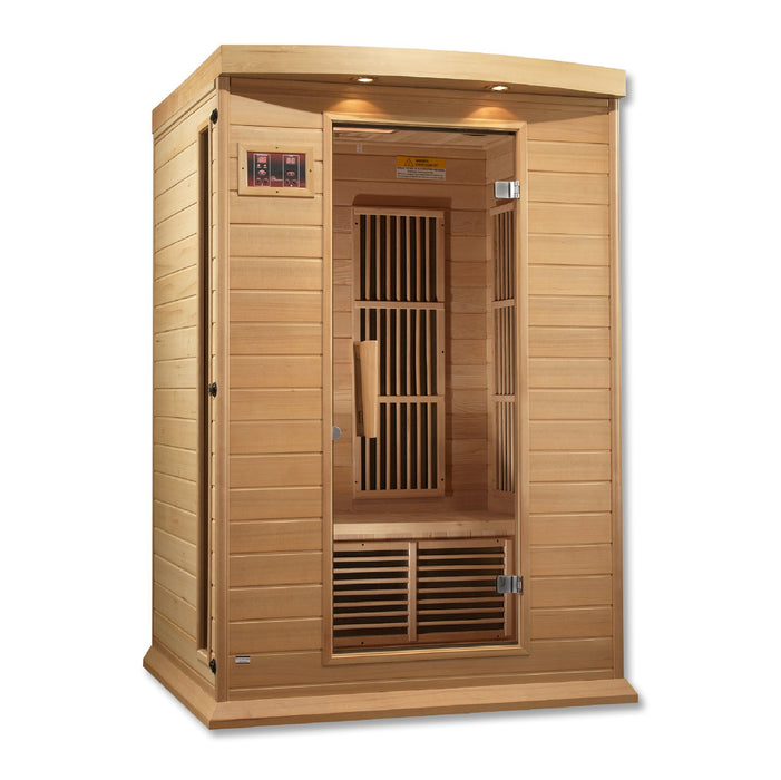 Premium Dynamic Infrared Maxxus 2 - Person Indoor FAR Infrared Sauna in Hemlock Bluetooth Compatible - MX-K206-01