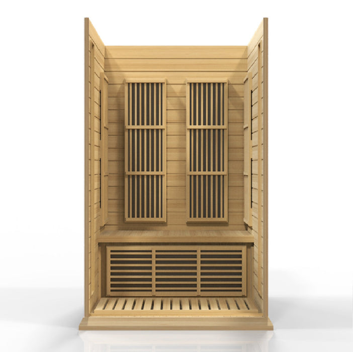 Premium Dynamic Infrared Maxxus 2 - Person Indoor FAR Infrared Sauna in Hemlock Bluetooth Compatible - MX-K206-01