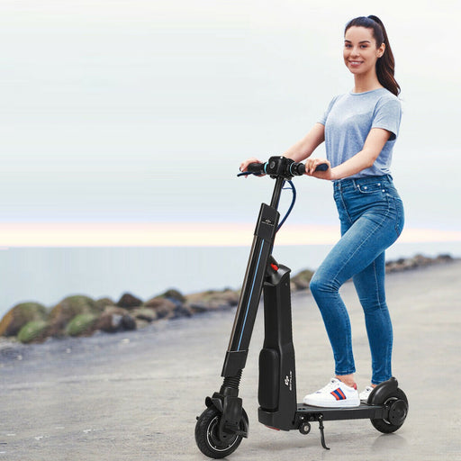 Premium LED Bluetooth Folding Electric Scooter with Removable Seat 15.5mph