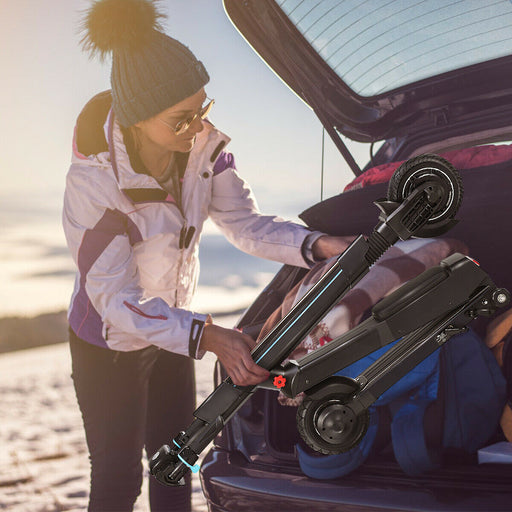 Premium LED Bluetooth Folding Electric Scooter with Removable Seat 15.5mph