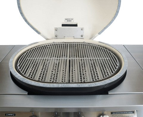 Primo Ceramic Grills X-Large Gas 36-1/2 Inch All-In-One Oval Ceramic Gas Grill with Cart - PGGXLC