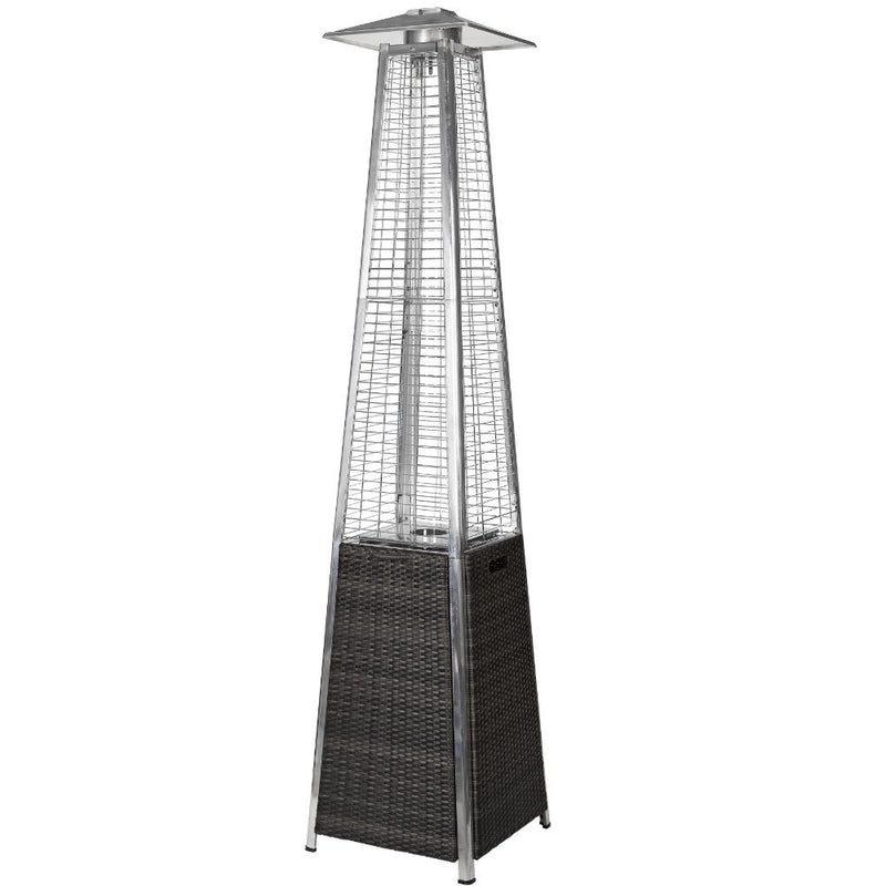 RADtec Tower Flame Heater Wicker Black and Grey 