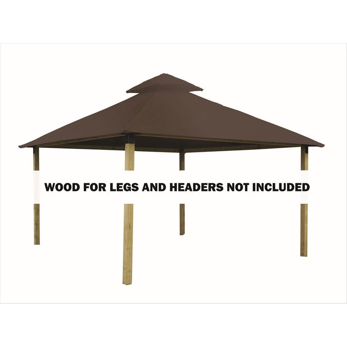 Products Riverstone Acacia Gazebo Roof Framing And Mounting Kit With Outdura Canopy