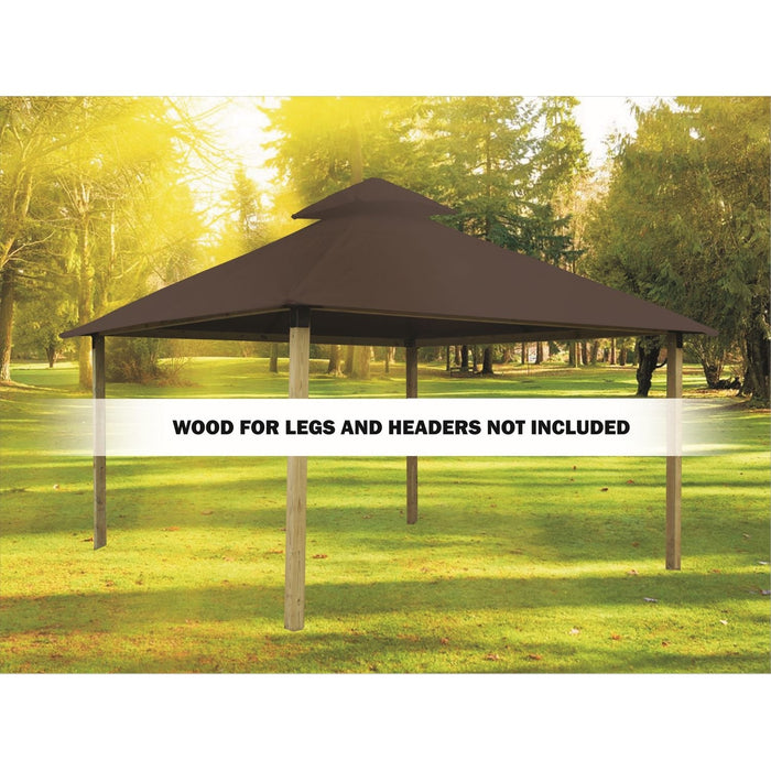 Products Riverstone Acacia Gazebo Roof Framing And Mounting Kit With Outdura Canopy