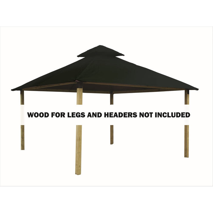 Riverstone Acacia Gazebo Roof Framing And Mounting Kit With Outdura Canopy