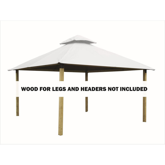 Riverstone Acacia Gazebo Roof Framing And Mounting Kit With Outdura Canopy