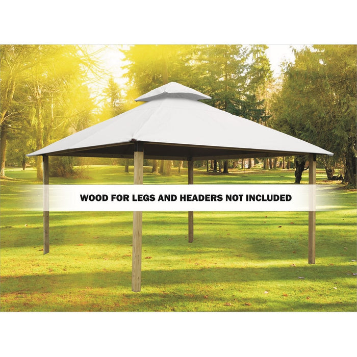 Riverstone Acacia Gazebo Roof Framing And Mounting Kit With Outdura Canopy