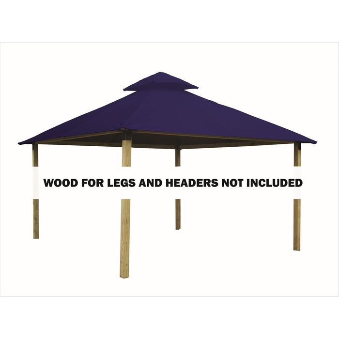 Riverstone Acacia Gazebo Roof Framing And Mounting Kit With Outdura Canopy