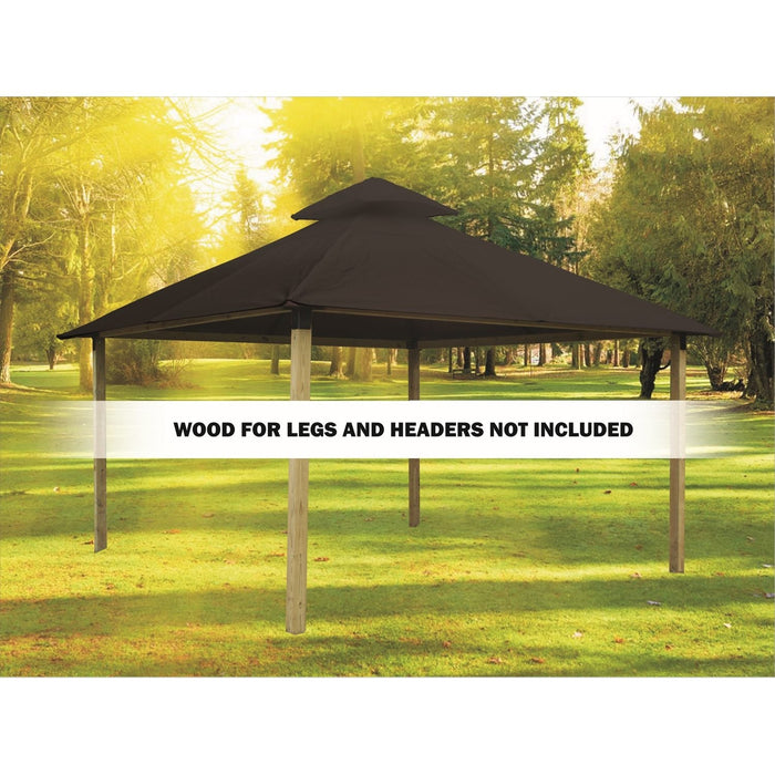 Riverstone Acacia Gazebo Roof Framing And Mounting Kit With Outdura Canopy