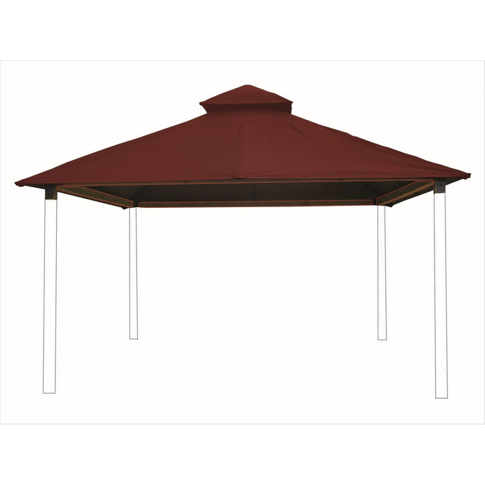 Riverstone Acacia Gazebo Roof Framing And Mounting Kit With Outdura Canopy