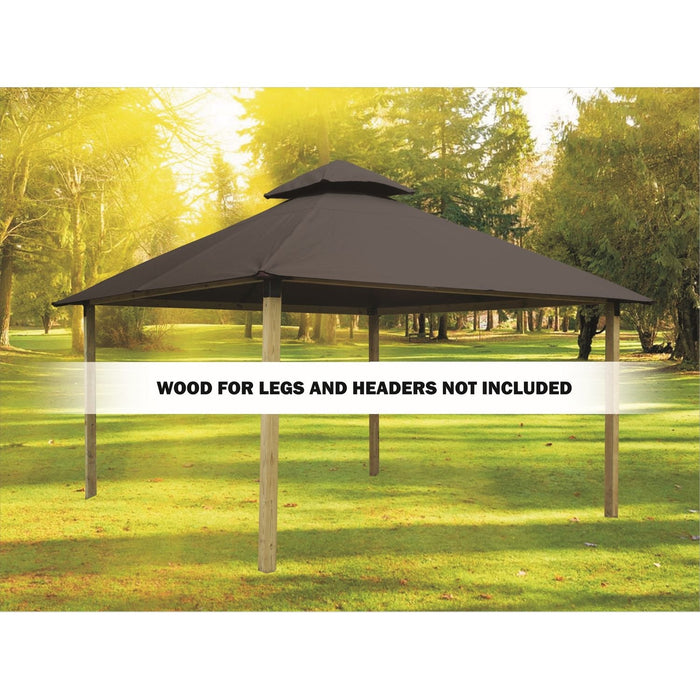 Riverstone Acacia Gazebo Roof Framing and Mounting Kit with Outdura Canopy