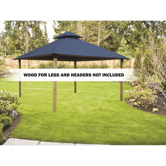 Riverstone Acacia Gazebo Roof Framing And Mounting Kit With Sundura Canopy