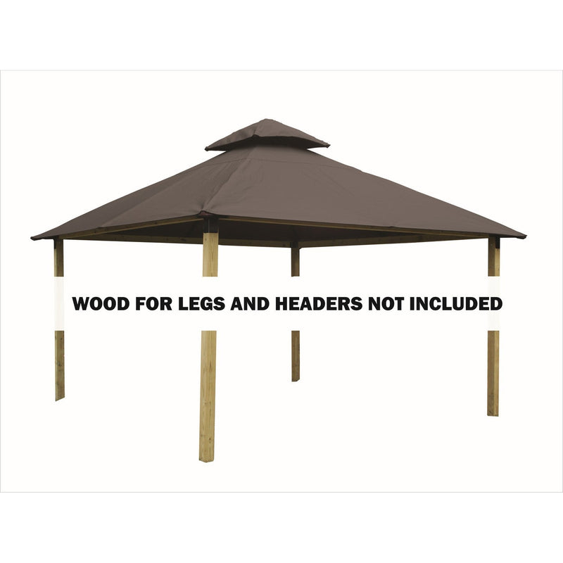 Riverstone Acacia Gazebo Roof Framing And Mounting Kit With Sundura Canopy