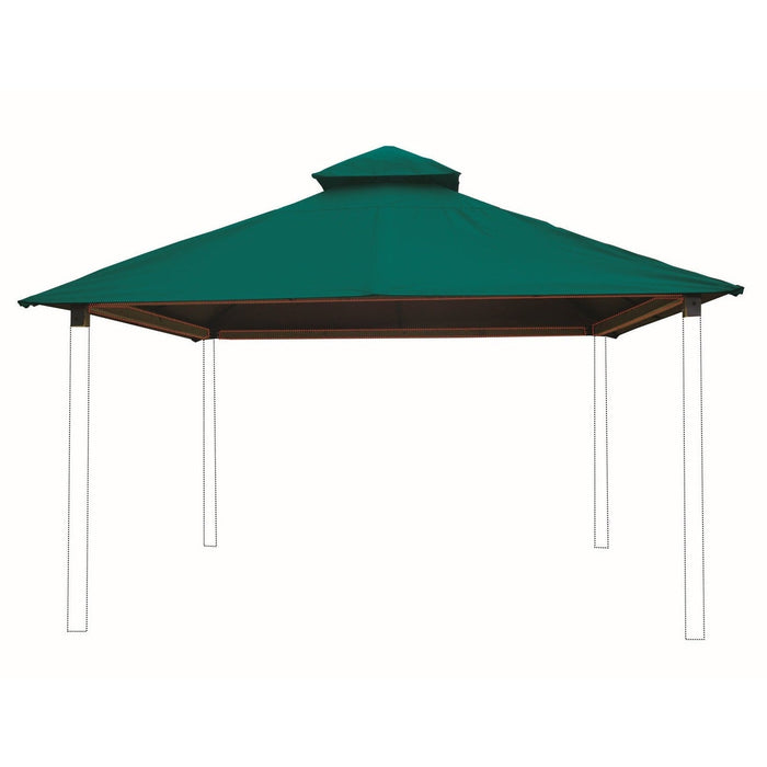 Riverstone Industries Acacia Gazebo Roof Framing and Mounting Kit with Sundura Canopy - AGK12-SD Teal