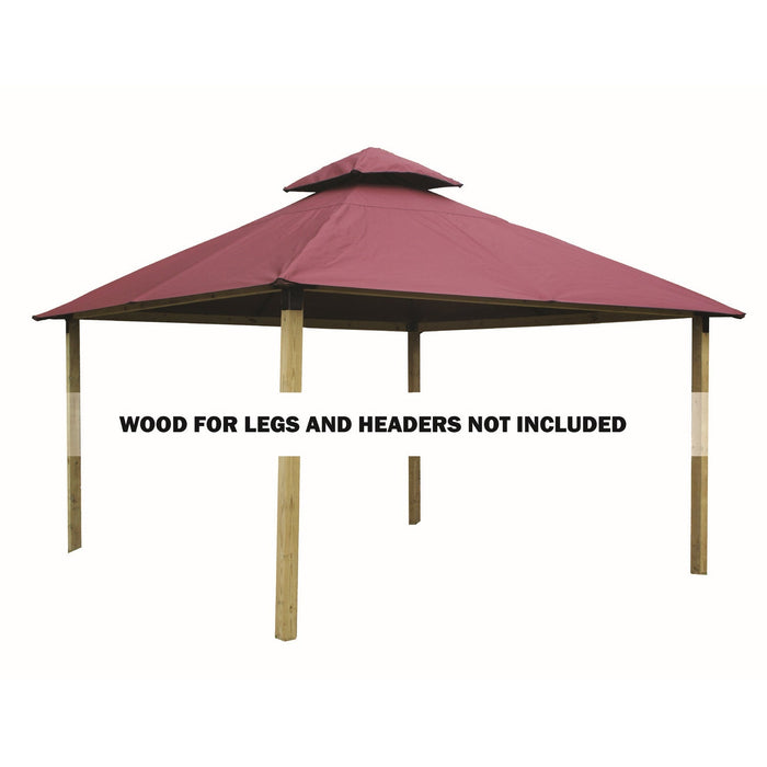 Products Riverstone Industries Acacia Gazebo Roof Framing And Mounting Kit With Sundura Canopy