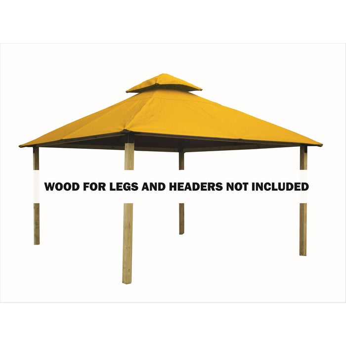 Riverstone Industries Acacia Gazebo Roof Framing And Mounting Kit With Sundura Canopy