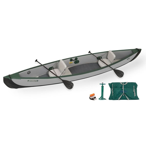 Sea Eagle Travel Canoe 16 Inflatable Canoe 2 Person Electric Pump Package - TC16K_EP