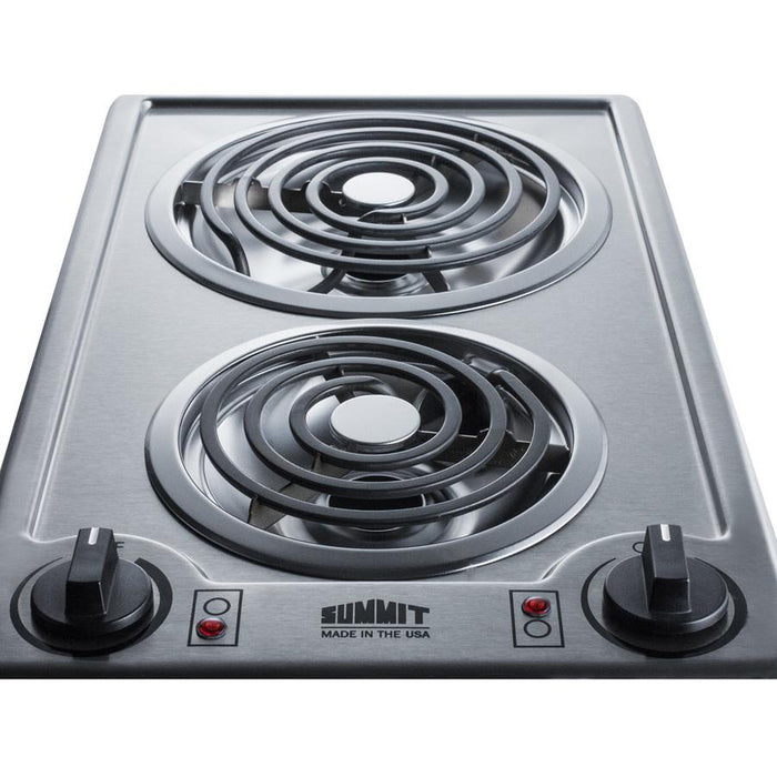 Summit 12" Wide 115V 2-Burner Coil Cooktop