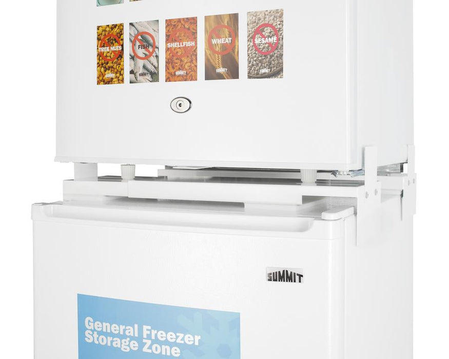 Summit 19" Wide Allergy-Free Refrigerator/General Purpose Refrigerator-Freezer Combination