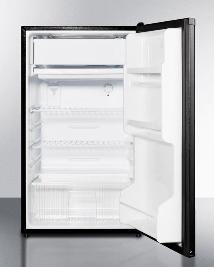 Summit 19" Wide Refrigerator-Freezer With Auto Defrost And Black Exterior