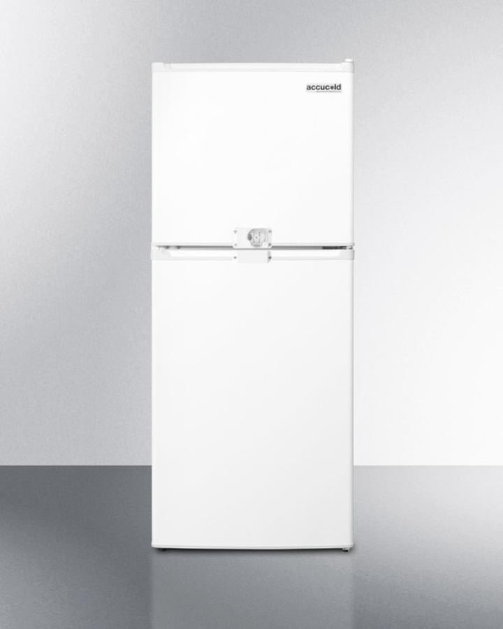 Summit 19" Wide Two-Door Refrigerator-Freezer with Combination Lock