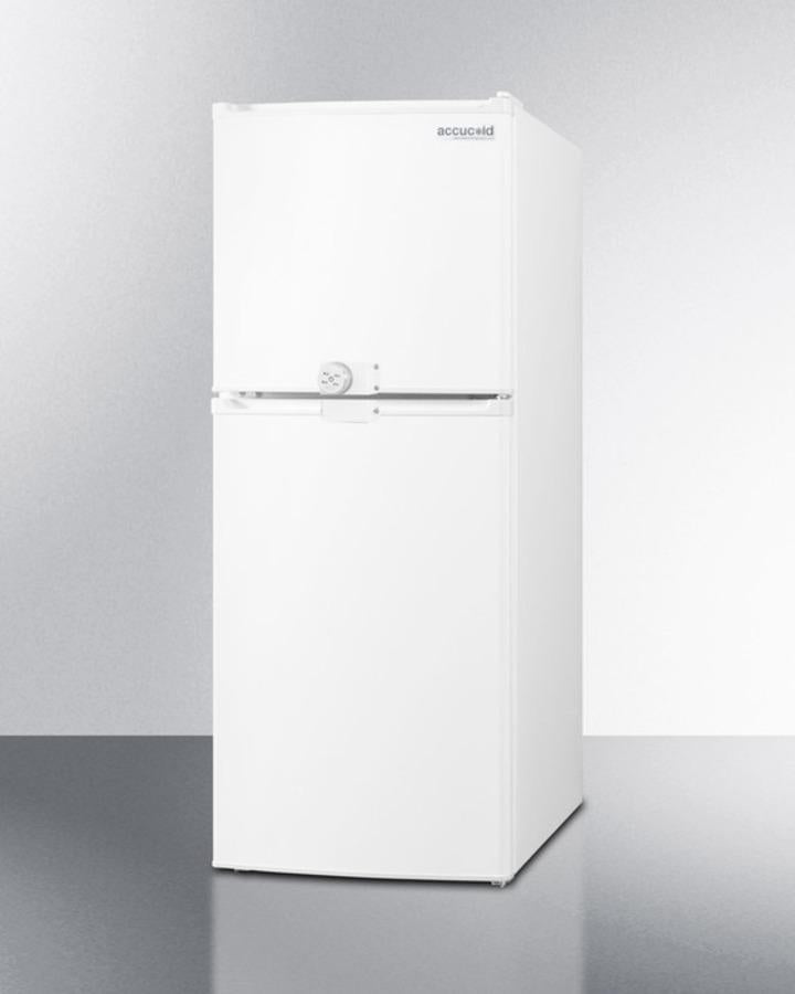 Summit 19" Wide Two-Door Refrigerator-Freezer with Combination Lock