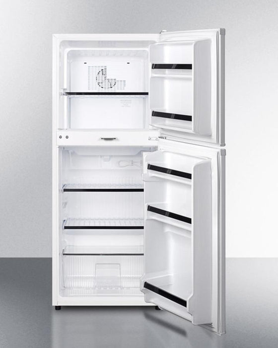 Summit 19" Wide Two-Door Refrigerator-Freezer with Combination Lock