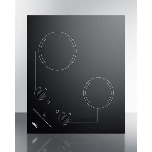 Summit 21" Wide 230V 2-Burner Radiant Cooktop