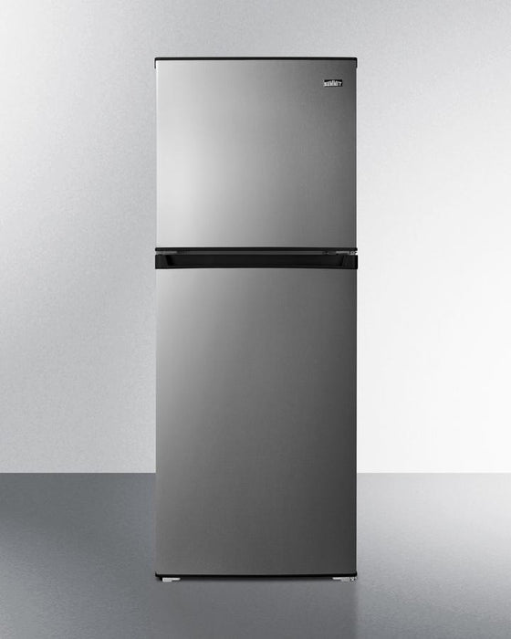 Summit 22" Wide Frost-Free 7 Cu.Ft. Refrigerator-Freezer with a Stainless Steel Look