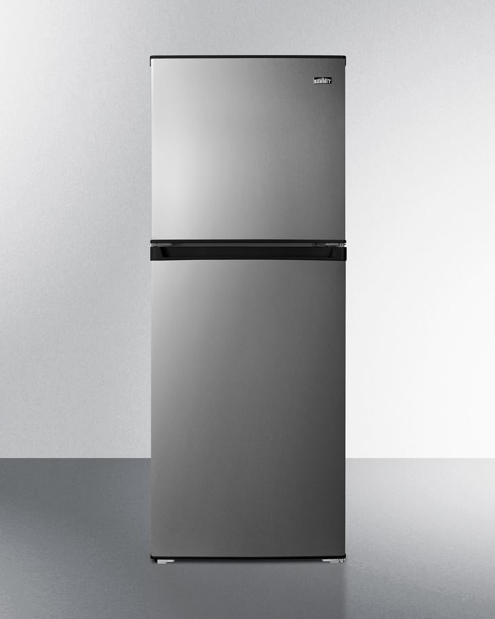 Summit 22" Wide Frost-Free 7 Cu.Ft. Refrigerator-Freezer with a Stainless Steel Look