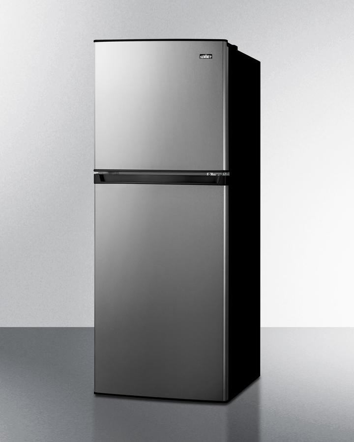 Summit 22" Wide Frost-Free 7 Cu.Ft. Refrigerator-Freezer with a Stainless Steel Look
