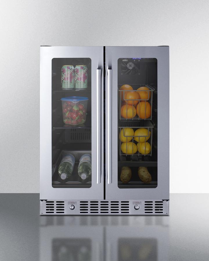 Summit 24" Built-In Dual-Zone Produce Refrigerator ADA Compliant