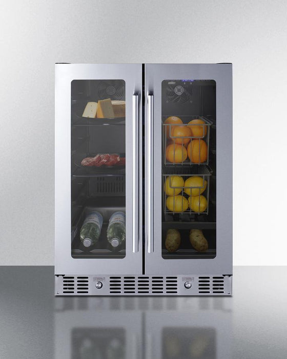 Summit 24" Built-In Dual-Zone Produce Refrigerator ADA Compliant