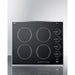 Summit 24" Wide 230V 4-Burner Radiant Cooktop