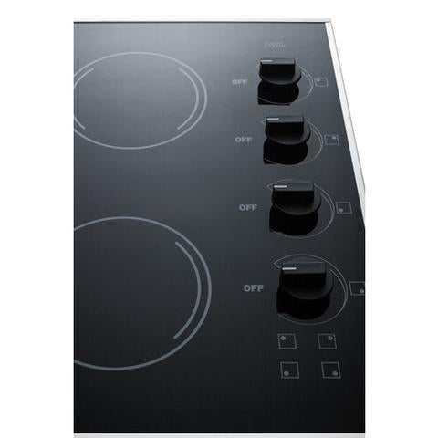 Summit 24" Wide 230V 4-Burner Radiant Cooktop