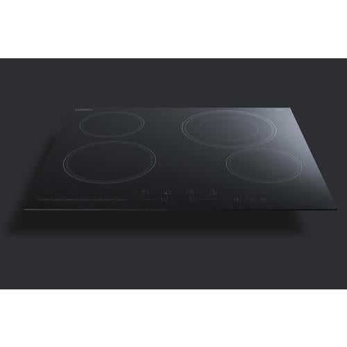 Summit 24" Wide 230V 4-Burner Radiant Cooktop