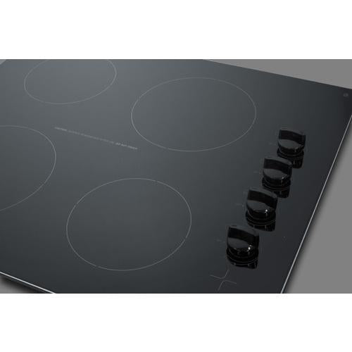 Summit 24" Wide 230V 4-Burner Radiant Cooktop