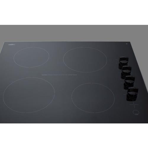 Summit 24" Wide 230V 4-Burner Radiant Cooktop