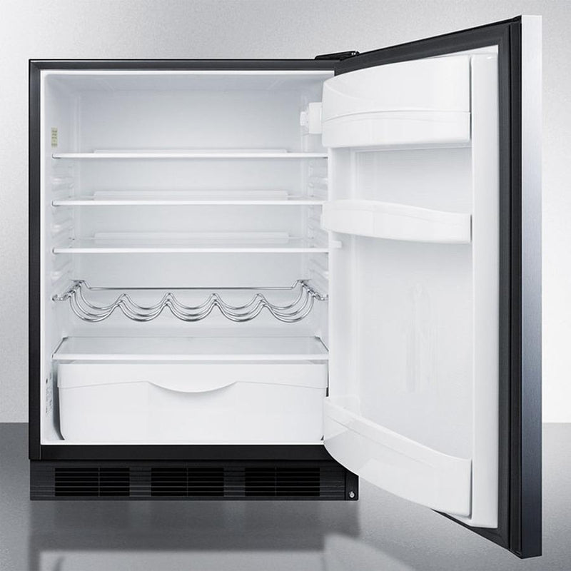 Summit 24" Wide All-Refrigerator With Horizontal Handle