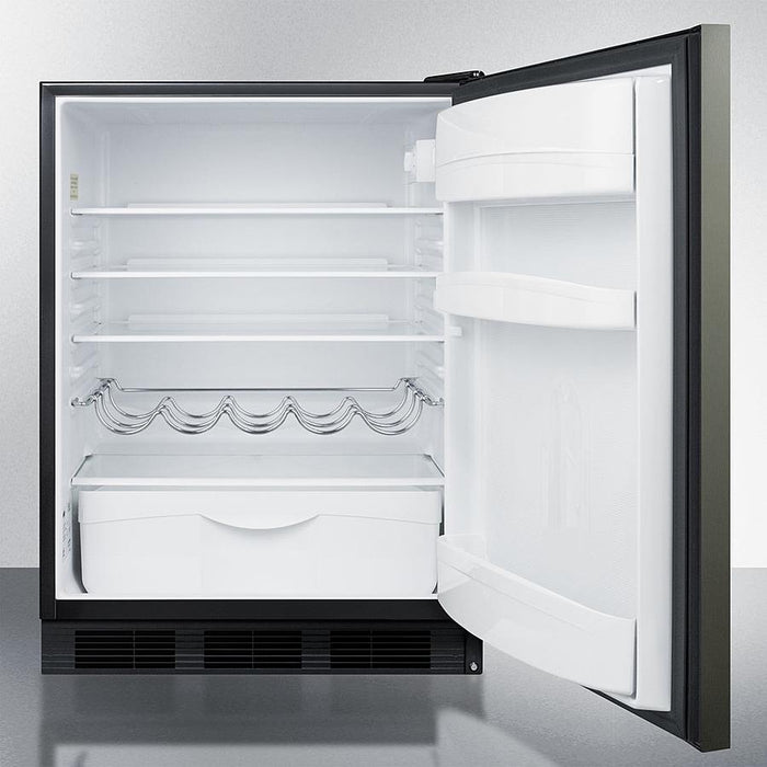 Summit 24" Wide Built-In All-Refrigerator With Horizontal Handle ADA Compliant